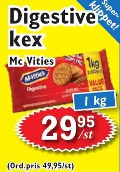 T-jarlen MC VITIES Digestive kex erbjuda