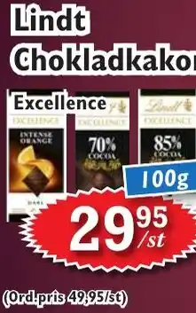 T-jarlen LINDT Chokladkakor erbjuda