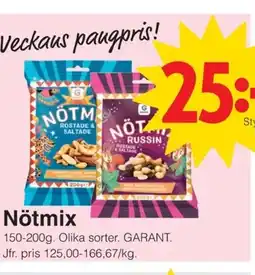 Matöppet Nötmix erbjuda