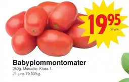 Matöppet Babyplommontomater erbjuda