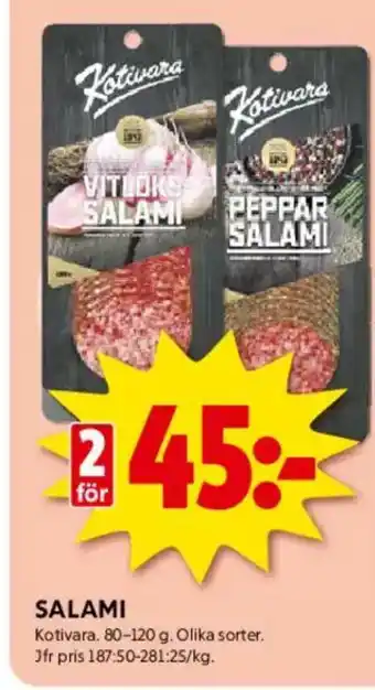 ICA Kvantum KOTIVARA Salami erbjuda