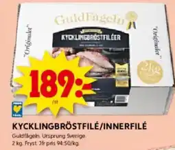 ICA Kvantum Kycklingbröstfile/innerfilé Guldfågeln erbjuda