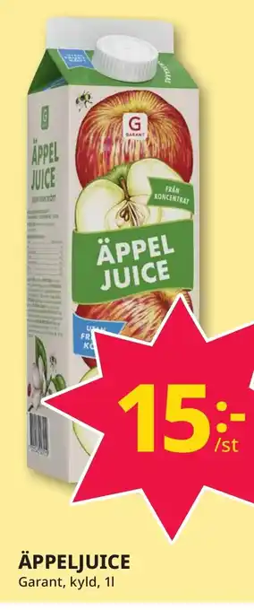 Bingebyhallen GARANT Äppeljuice erbjuda