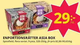 Bingebyhallen Enportionsrätter Asia box erbjuda