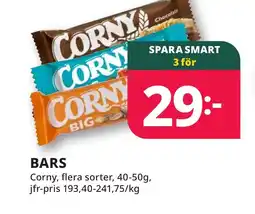 Bingebyhallen CORNY Bars erbjuda