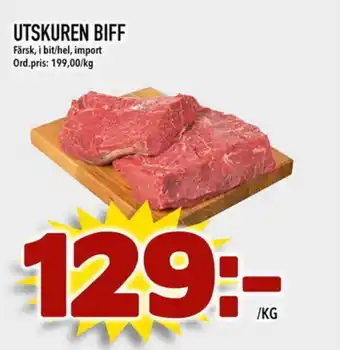 Din Mat Utskuren biff erbjuda