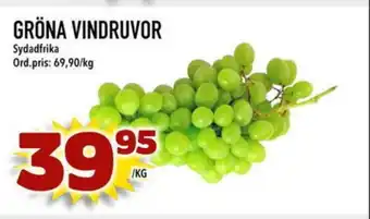 Din Mat Gröna vindruvor erbjuda