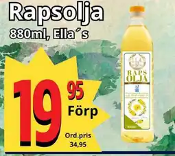 Supergrossen ELLA'S Rapsolja erbjuda