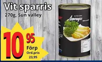 Supergrossen SUN VALLEY Vit sparris erbjuda