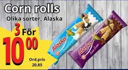 Supergrossen ALASKA Corn rolls erbjuda