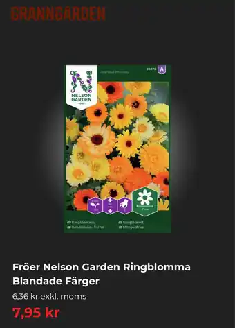 Granngården Fröer Nelson Garden Ringblomma Blandade Färger erbjuda