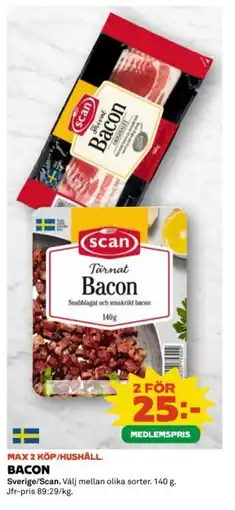 Coop SCAN Bacon erbjuda