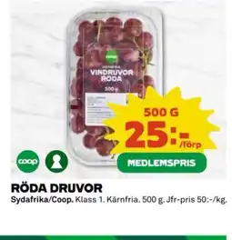 Coop Röda druvor erbjuda