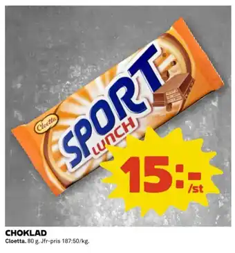 Coop CLOETTA Choklad erbjuda