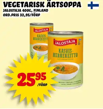 Nelins JALOSTAJA Vegetarisk ärtsoppa erbjuda