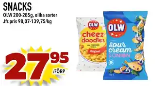 Nelins OLW Snacks erbjuda