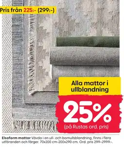Rusta Elsaform mattor erbjuda