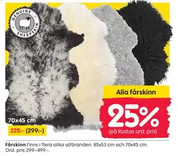 Rusta Fårskinn erbjuda
