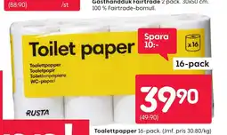 Toalettpapper Toalettpapper 16-pack. (Jmf. pris 30:80/kg)