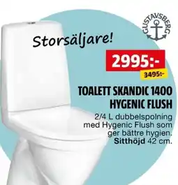 Bauhaus Toalett skandic 1400 hygenic flush erbjuda