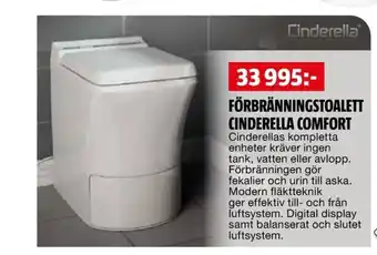 Bauhaus Förbränningstoalett cinderella comfort erbjuda