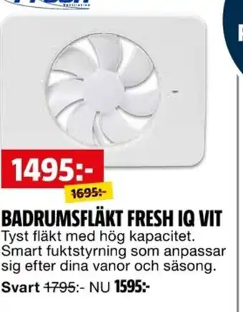 Bauhaus Badrumsfläkt fresh iq vit erbjuda