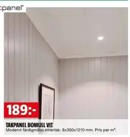 Bauhaus Takpanel bomull vit erbjuda