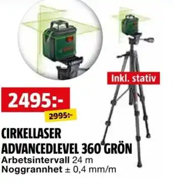 Bauhaus Cirkellaser advancedlevel 360°grön erbjuda