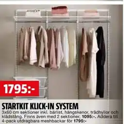 Bauhaus Startkit klick-in system erbjuda