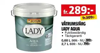 Bauhaus Våtrumsfärg lady aqua erbjuda