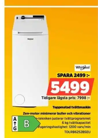 Power Toppmatad tvättmaskin erbjuda