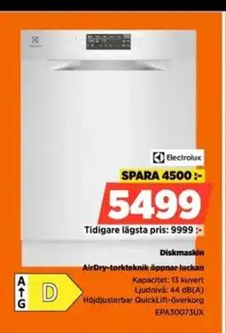 Power Diskmaskin AirDry-torkteknik öppnar luckan erbjuda