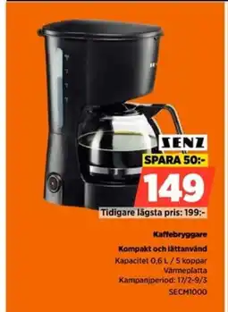 Power Kaffebryggare Kompakt och lättanvänd erbjuda