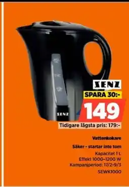 Power Vattenkokare Säker-startar inte tom erbjuda