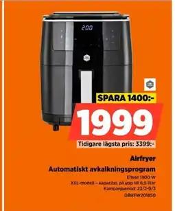 Power Airfryer Automatiskt avkalkningsprogram erbjuda