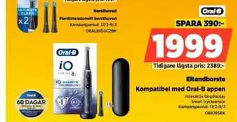 Power Eltandborste Kompatibel med Oral-B appen erbjuda