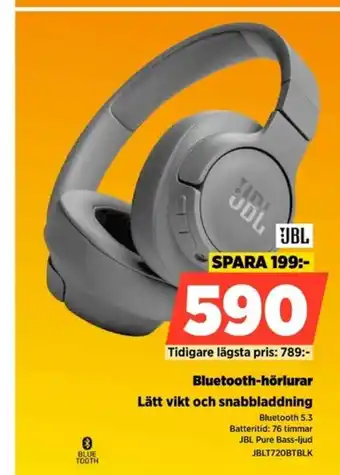 Power Bluetooth-hörlurar Lätt vikt och snabbladdning erbjuda