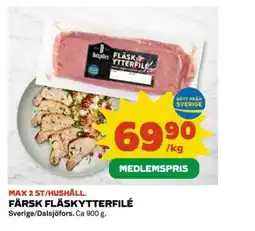 Coop Färsk fläskytterfilé erbjuda