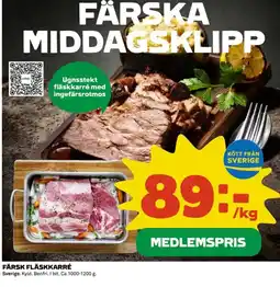 Coop Färsk fläskkarré erbjuda