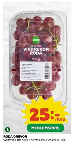 Coop Röda druvor erbjuda