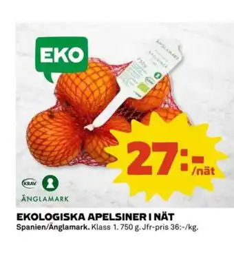 Coop Ekologiska apelsiner i nät erbjuda