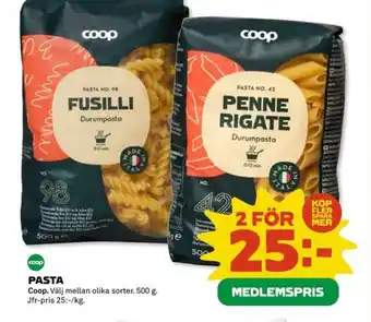 Coop Pasta erbjuda