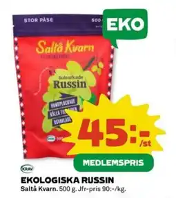 Coop Ekologiska russin erbjuda