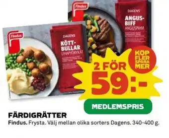 Coop Färdigrätter erbjuda