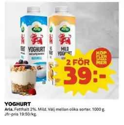 Coop ARLA Yoghurt erbjuda