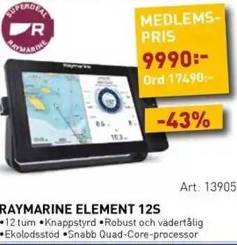 SeaSea Raymarine element 12s erbjuda