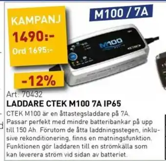 SeaSea Laddare ctek m100 7a ip65 erbjuda