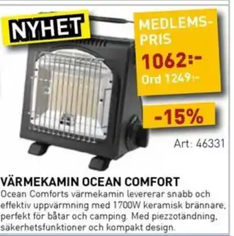 SeaSea Värmekamin ocean comfort erbjuda