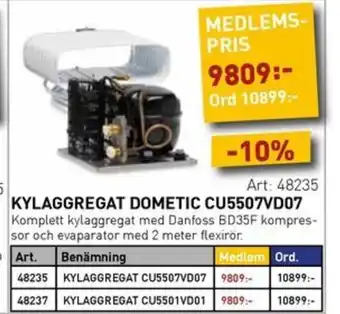 SeaSea Kylaggregat dometic cu5507vd07 erbjuda