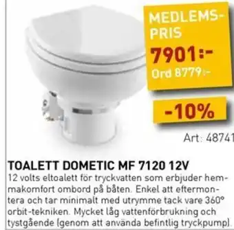 SeaSea Toalett dometic mf 7120 12v erbjuda